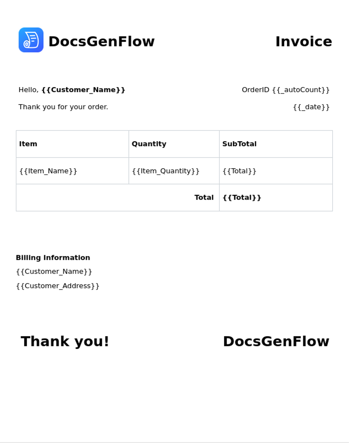 Sample Invoice